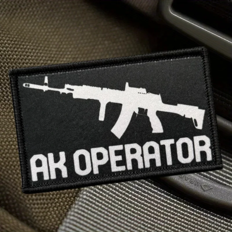 Parche de impresión de operador AK 47, chaleco táctico, gancho y bucle, sombrero, insignia de moral, mochila, pegatinas decorativas, parches para brazalete para ropa - imagen 5