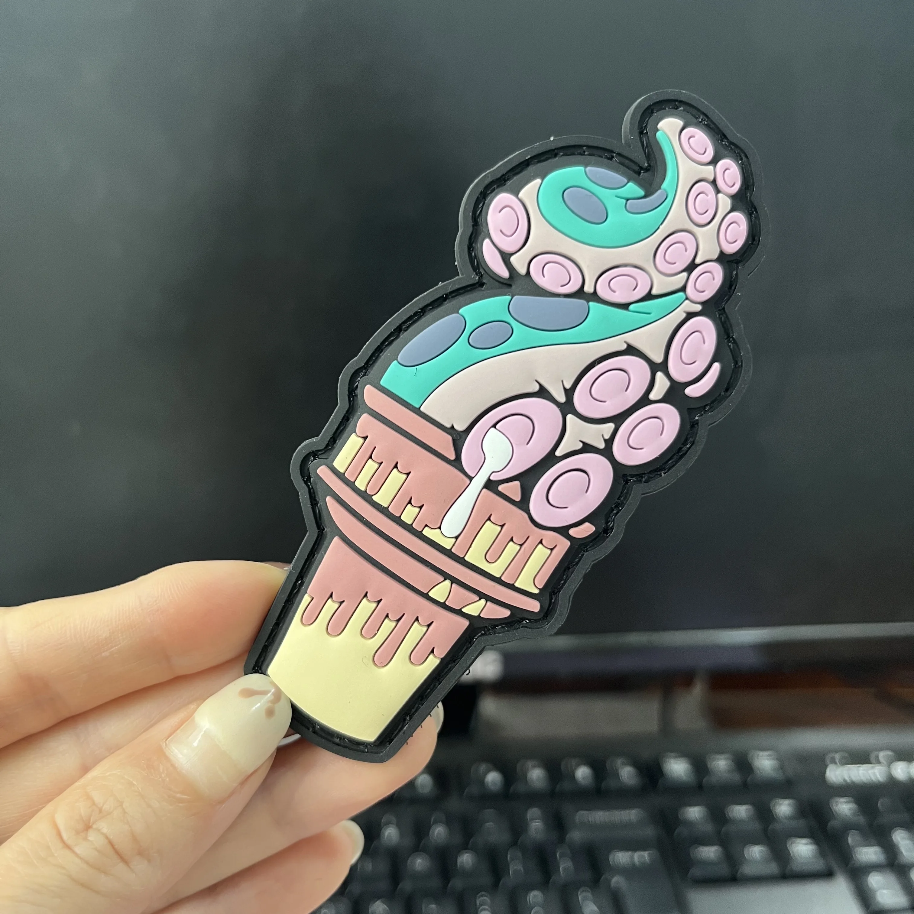 Parches de PVC con máscara fantasma Call of Duty para ropa, insignia de moral bordada, pegatina para mochila táctica, brazalete militar - imagen 4