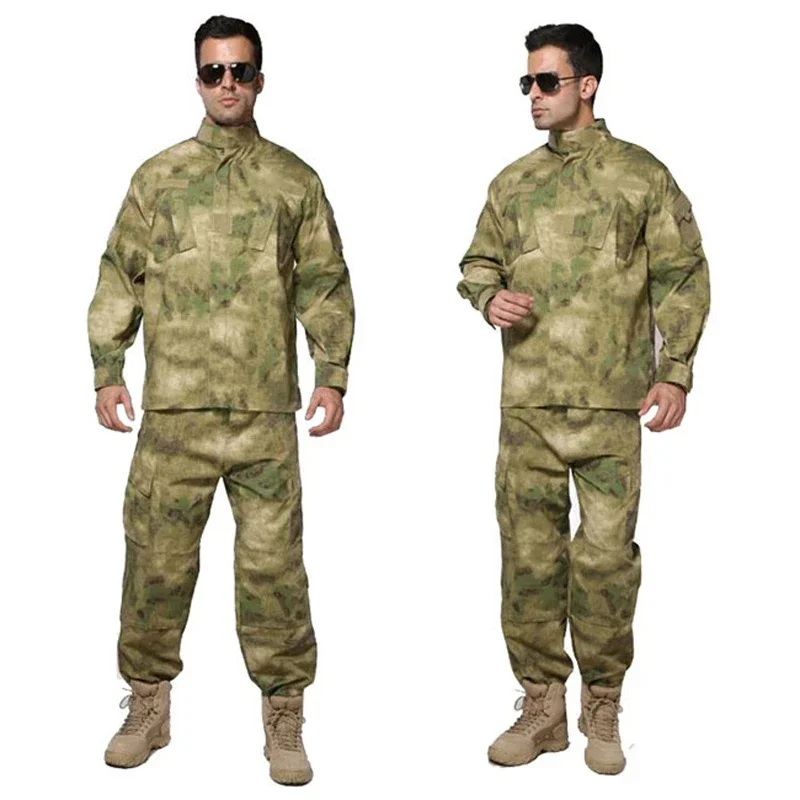 Uniforme táctico FG Atacs para hombre, camisa y pantalones CP Multicam, ropa de camuflaje negra, traje de equipo Airsoft - imagen 3
