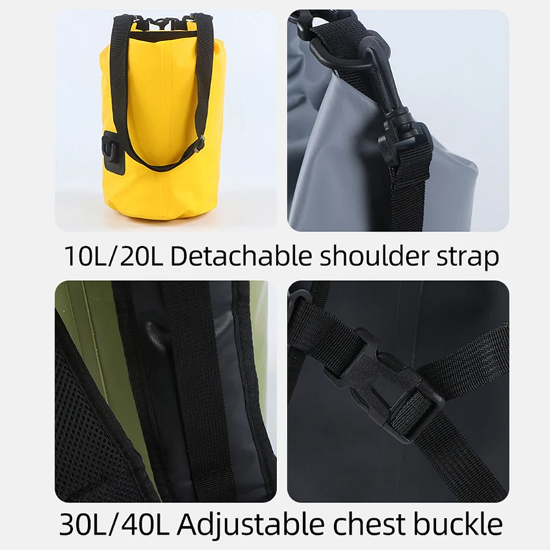 Bolsa de playa para natación de PVC, impermeable, para juegos acuáticos al aire libre, mochila para kayak, pesca, canotaje, Rafting, bolsas portátiles a la deriva - imagen 5