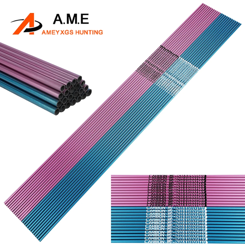 6/12 Uds ID 4,2mm eje de flecha carbono puro 31 pulgadas columna vertebral 400-1000 para tiro con arco recurvo arco compuesto caza tiro con arco flecha tubo