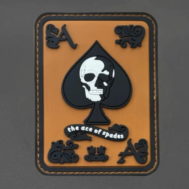 Parche de PVC "THE ACE OF SPADES", chaleco táctico, insignia de moral con gancho y bucle, pegatinas decorativas para mochila, parches para brazalete para ropa - imagen 2