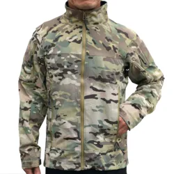 Chaqueta táctica softshell impermeable nailon – Cortavientos transpirable
