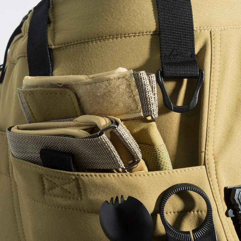 Men's Winter Autumn Fleece Pants Waterproof Hiking Camping Climbing Cargo Military Tactical Casual Trousers Softshell Elastic - imagen 5