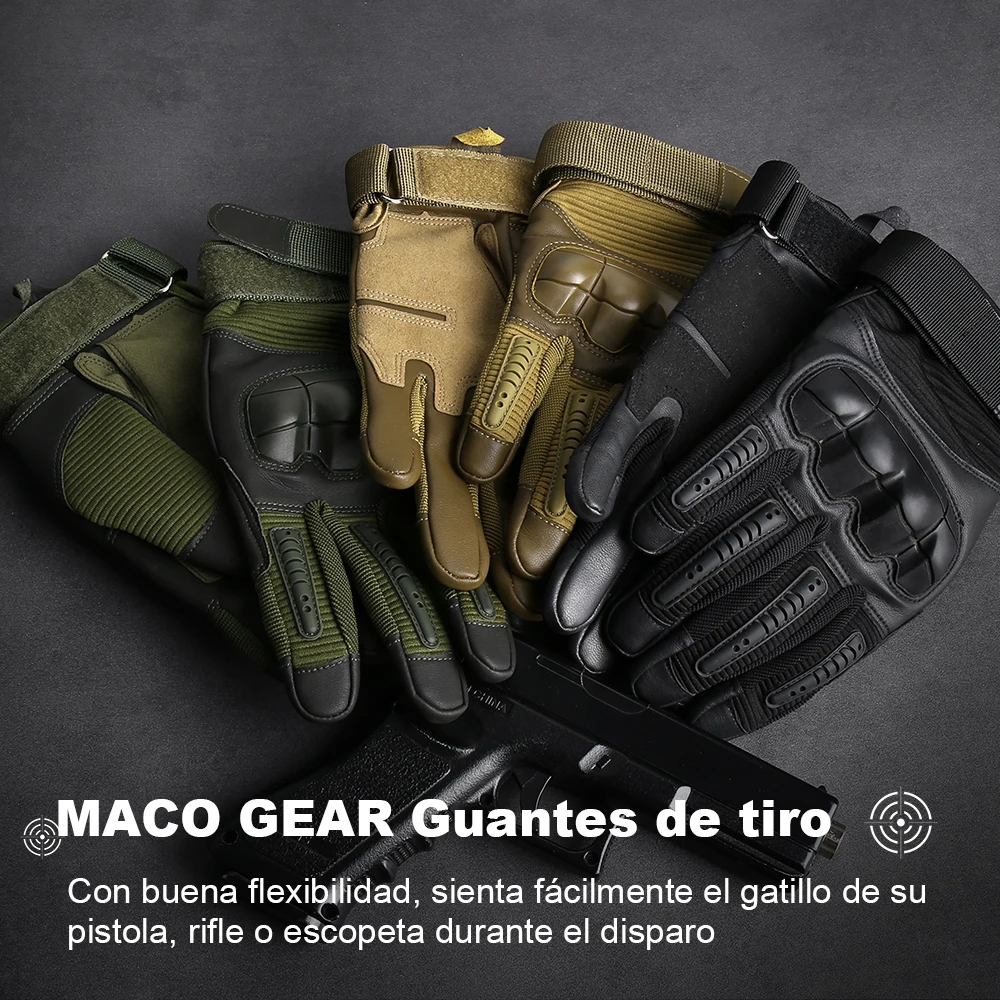 Guantes mostrando detalles