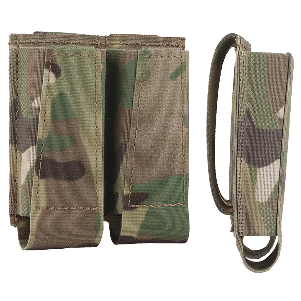 Nuevos accesorios de caza, bolsas tácticas de tipo abierto con doble Mag, accesorios para sistema Molle de caza, bolsa de cintura para linterna CS Wargame - imagen 3