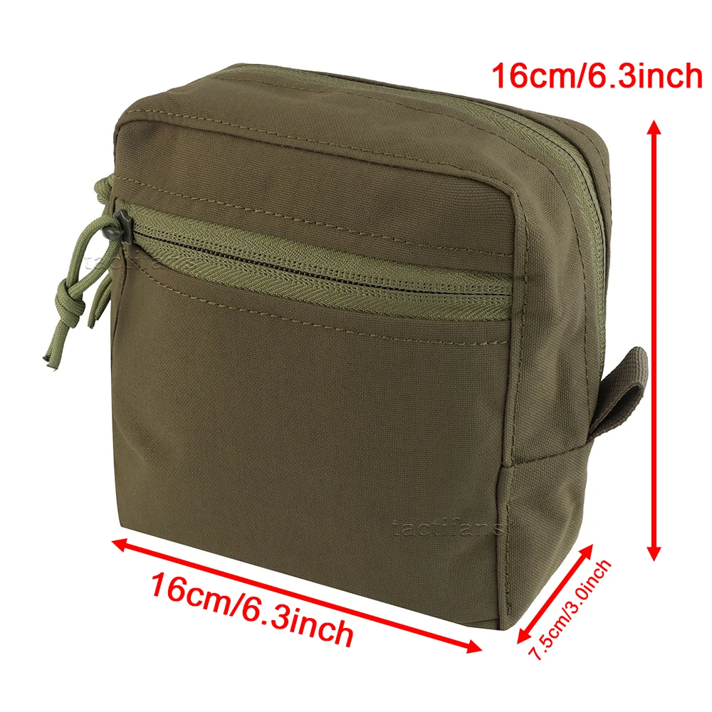 Bolsa táctica GP de uso General MOLLE 6x6x3, bolsa de engranajes para Airsoft, cinturón de combate, chaleco de caza con paquete acolchado de espuma EVA protectora - imagen 2
