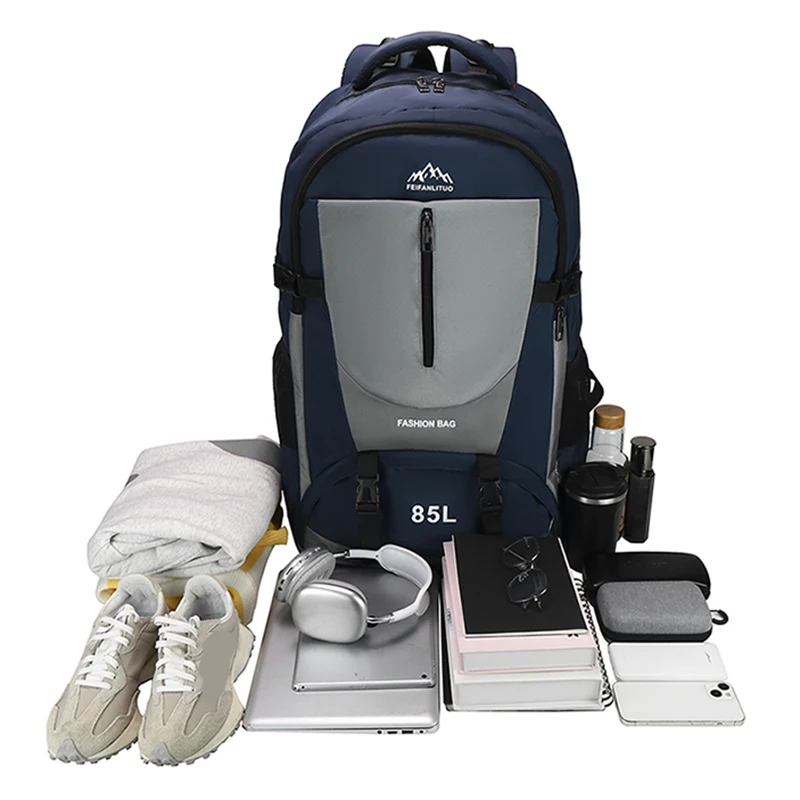 Mochila de Montañismo para escalada al aire libre de 85L para hombre, bolsa de viaje para deportes, Camping, senderismo, paquete de zapatos, mochila de equipaje grande - imagen 4