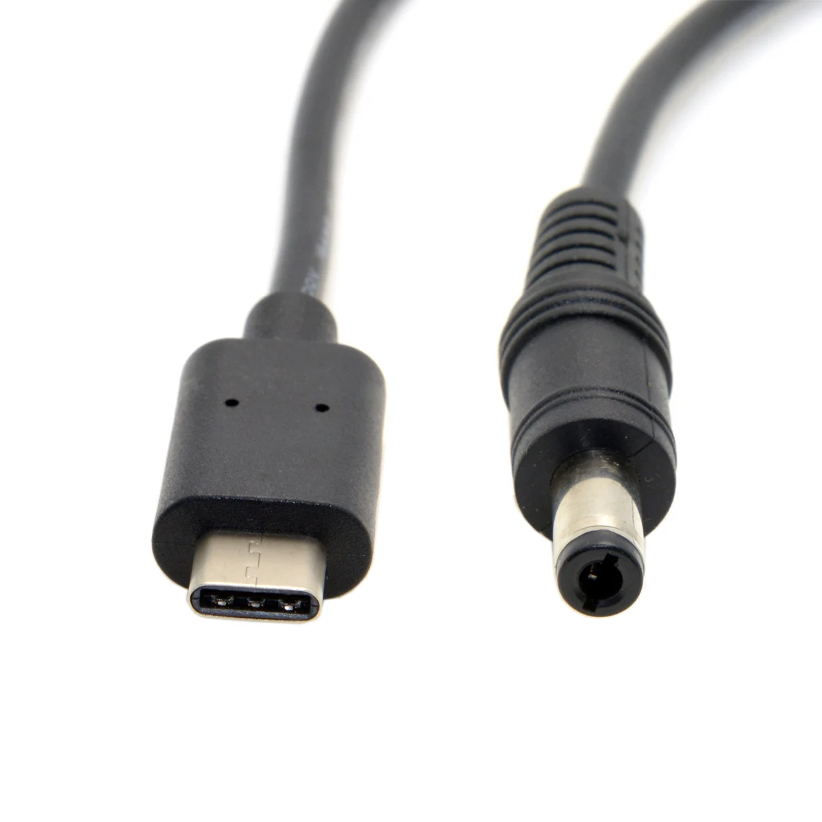 CY USB-C-Cable de carga USB 3,1 tipo C a DC 5,5, extensión de enchufe de alimentación de 2,5mm, para portátil de Apple, 20cm, color negro, EE. UU. - imagen 4