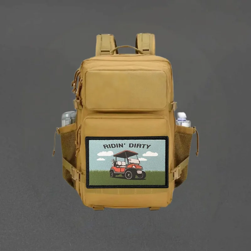 Parche de impresión RIDIN' DIRTY, chaleco táctico, sombreros con gancho y bucle, insignia de moral, mochila, pegatinas decorativas, parches para brazalete para ropa