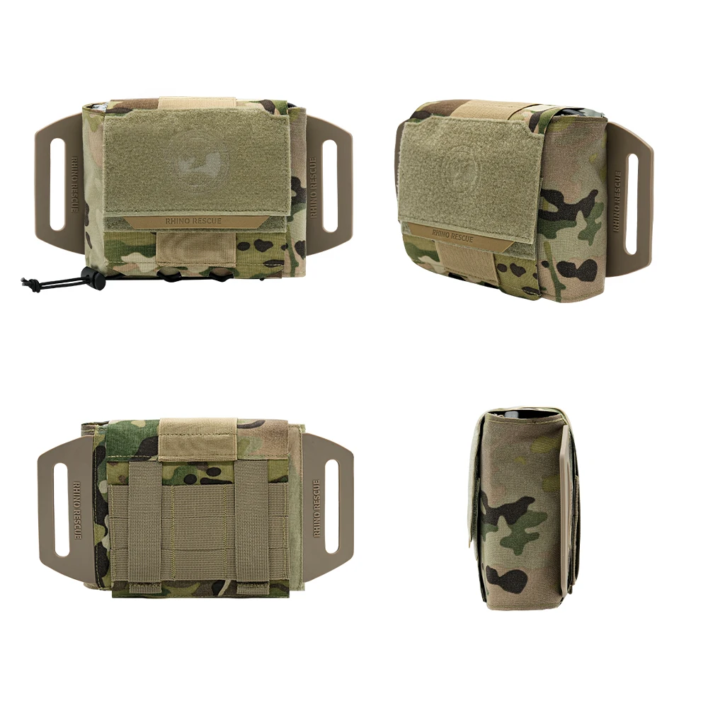 RHINO RESCUE-bolsa médica táctica Molle, bolsa IFAK Horizontal, botiquín de primeros auxilios de liberación rápida para cinturón, chaleco al aire libre - imagen 4
