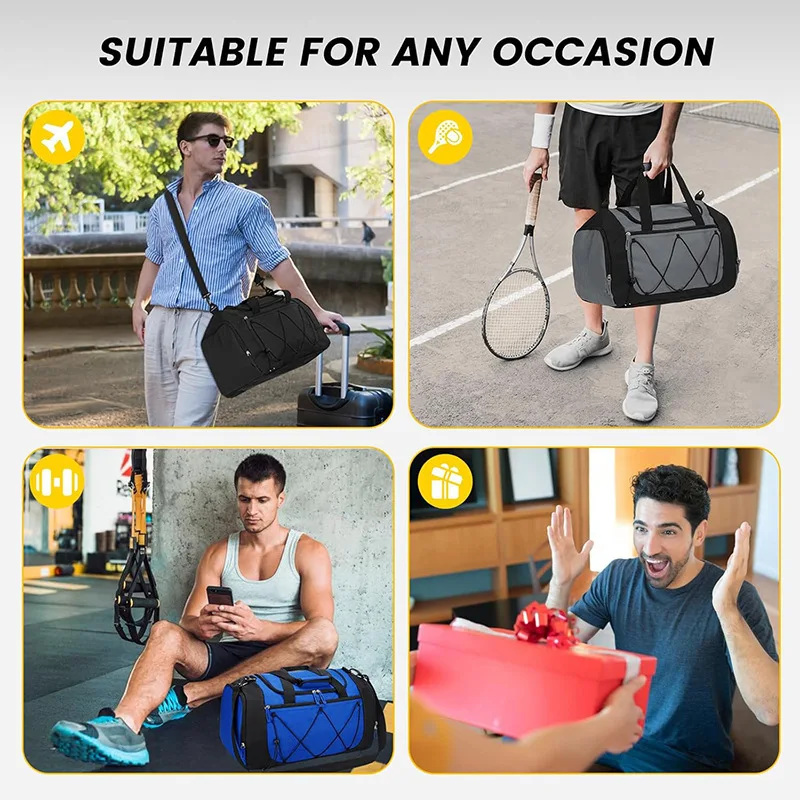 Bolsa de Yoga para gimnasio con bolsillo para zapatos, viaje al aire libre, viaje de negocios, Fitness, bolsos de hombro, almacenamiento grande, bolso de equipaje de corta distancia - imagen 2