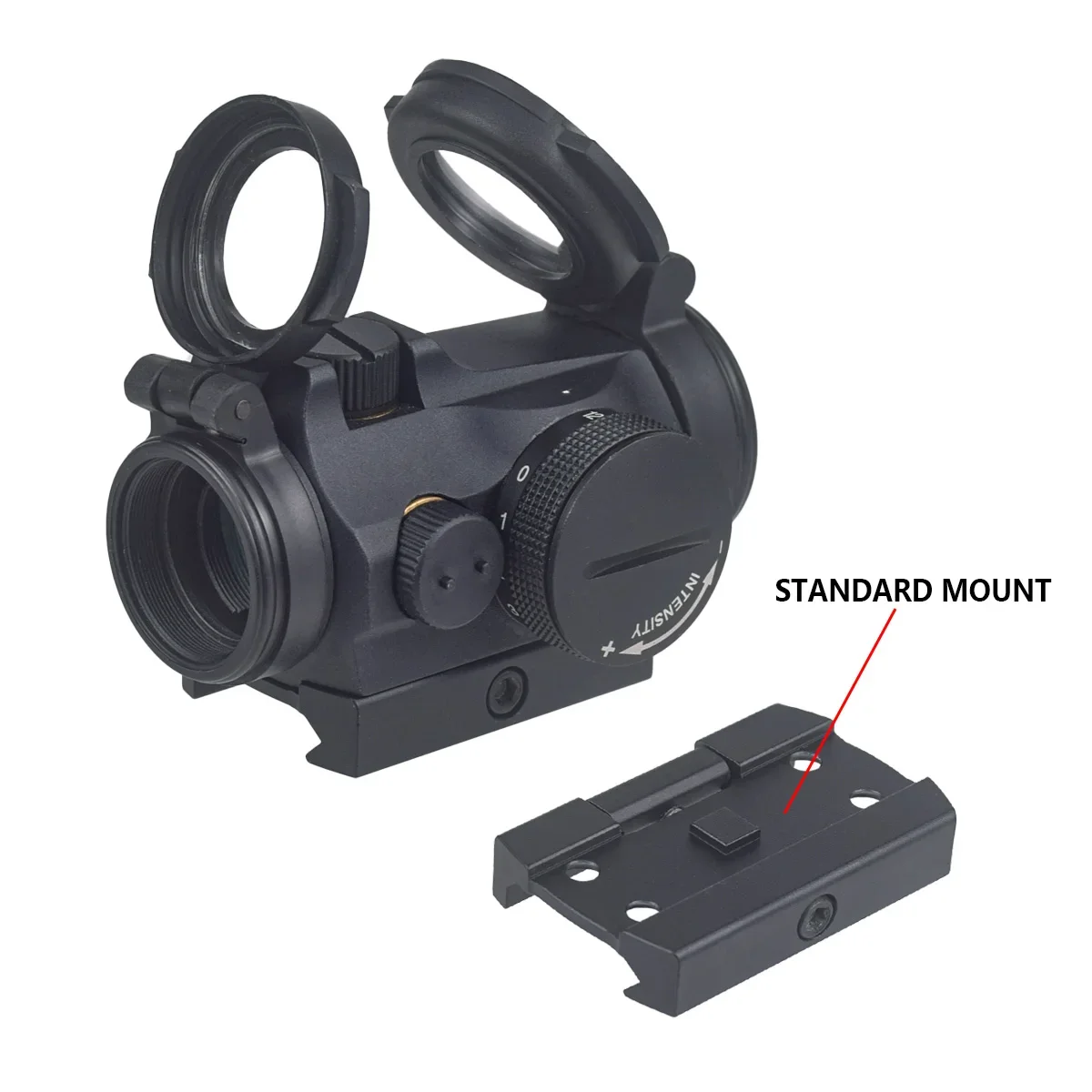 Mira telescópica de punto rojo T02 para caza con montaje elevador, óptica táctica 2MOA, reflejo AIM T02, mira telescópica de punto rojo con logotipo Original - imagen 5