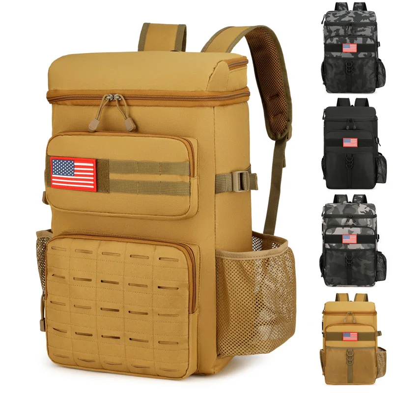 Mochila táctica para acampar, desplazamientos y ciclismo, deportes al aire libre, viajes, senderismo, bolsa de senderismo para hombres, mochila de equipaje grande con gancho y bucle - imagen 2