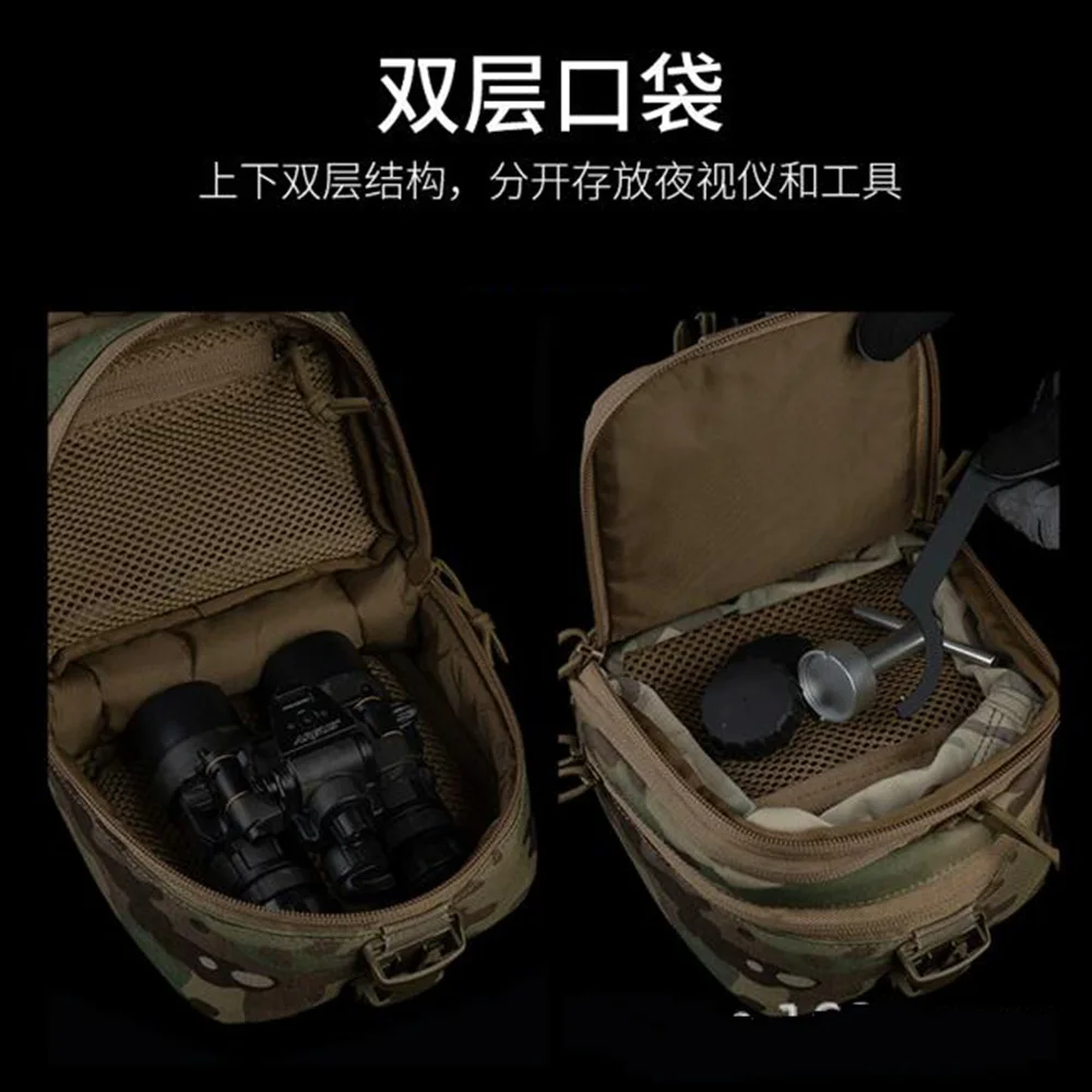 Bolsa binocular NVG expandible acolchada táctica, bolsa de almacenamiento para gafas de visión nocturna acolchada MOLLE para caza al aire libre - imagen 3