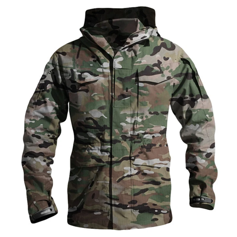 Chaqueta cortavientos impermeable para hombre, abrigo de piloto de vuelo, sudadera con capucha, tres colores, M65, Reino Unido, invierno, otoño - imagen 4
