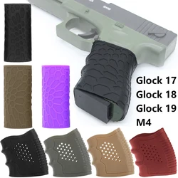 Agarre táctico para pistola, funda de goma para agarre de Airsoft, guante antideslizante para agarre de pistola, cubierta protectora para Glock 17 18 19 M4, accesorios