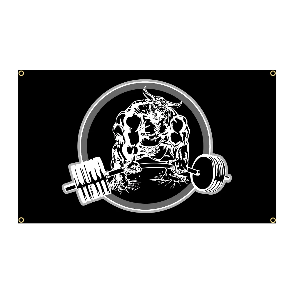 Bandera de 90x150cm para musculación, bandera para gimnasio, Fitness, ejercicio, decoración corporal - imagen 3