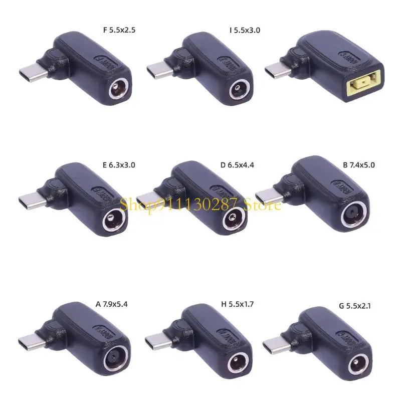 J1HC PD100W TIPEC a DC7.9x5.4 mm 7.4x5.0 mm Adaptador carga en ángulo recto con enchufe alimentación USBC para - imagen 4