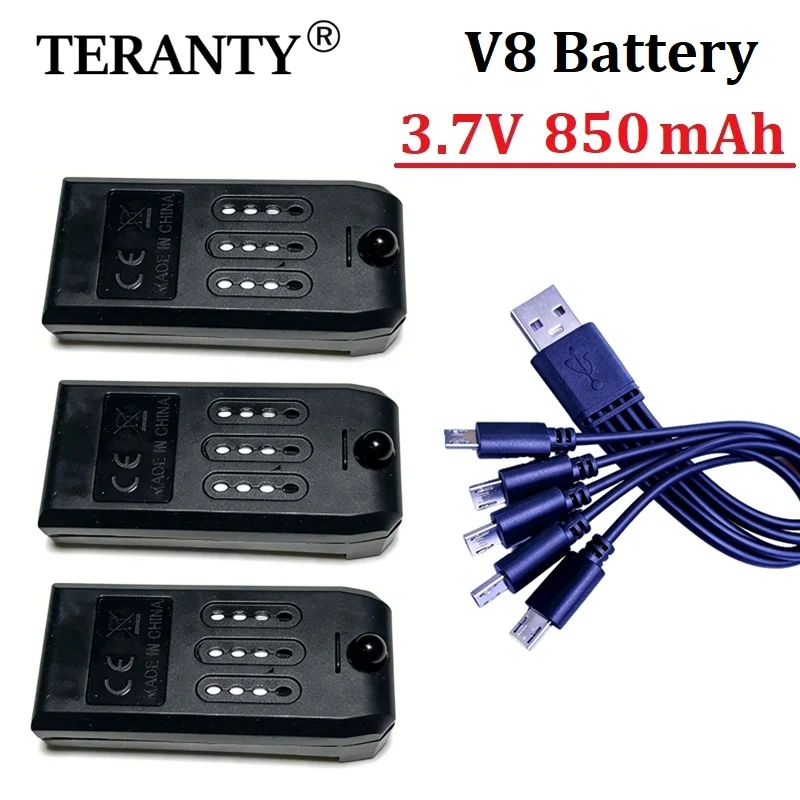 TERANTY Batería Lipo con Cargador Triple para Drones S166 S167