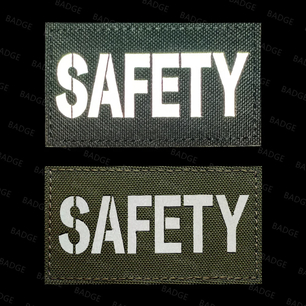 Parches reflectantes de seguridad, sujetador táctico con gancho y bucle, emblema, brazalete verde militar, decoración para uniforme, mochila, 1 ud. - imagen 2