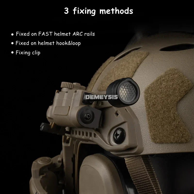 Luz LED para casco táctico, faro estroboscópico rojo, verde, azul, blanco, IR para Airsoft, Paintball, caza, pesca, linterna - imagen 4