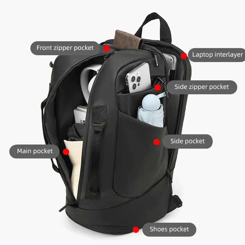 Mochila deportiva, bolsa de gimnasio para Yoga, Fitness, bolsas de lona de viaje, mochila para acampar al aire libre, senderismo, mochila con zapatos, mochila grande para equipaje - imagen 4