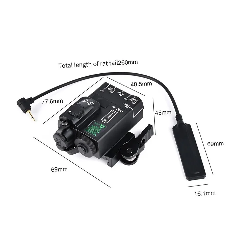 WADSN Airsoft MINI DBAL-A2 IR luz estroboscópica rojo verde azul punto láser CNC Metal Mini Dbal A2 caza Scout luces 20MM Rail - imagen 2