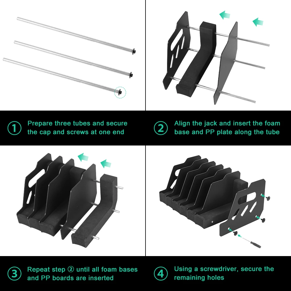 Nuevo Estante para pistola con 4/6/8 ranuras, soporte para pistola de espuma EVA suave, soporte seguro para arma, organizador de pistola Glock, soporte de exhibición, almacenamiento de revólver - imagen 4