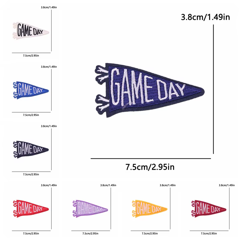 Parche bordado termoadhesivo GAME DAY – para ropa y camisetas - imagen 3