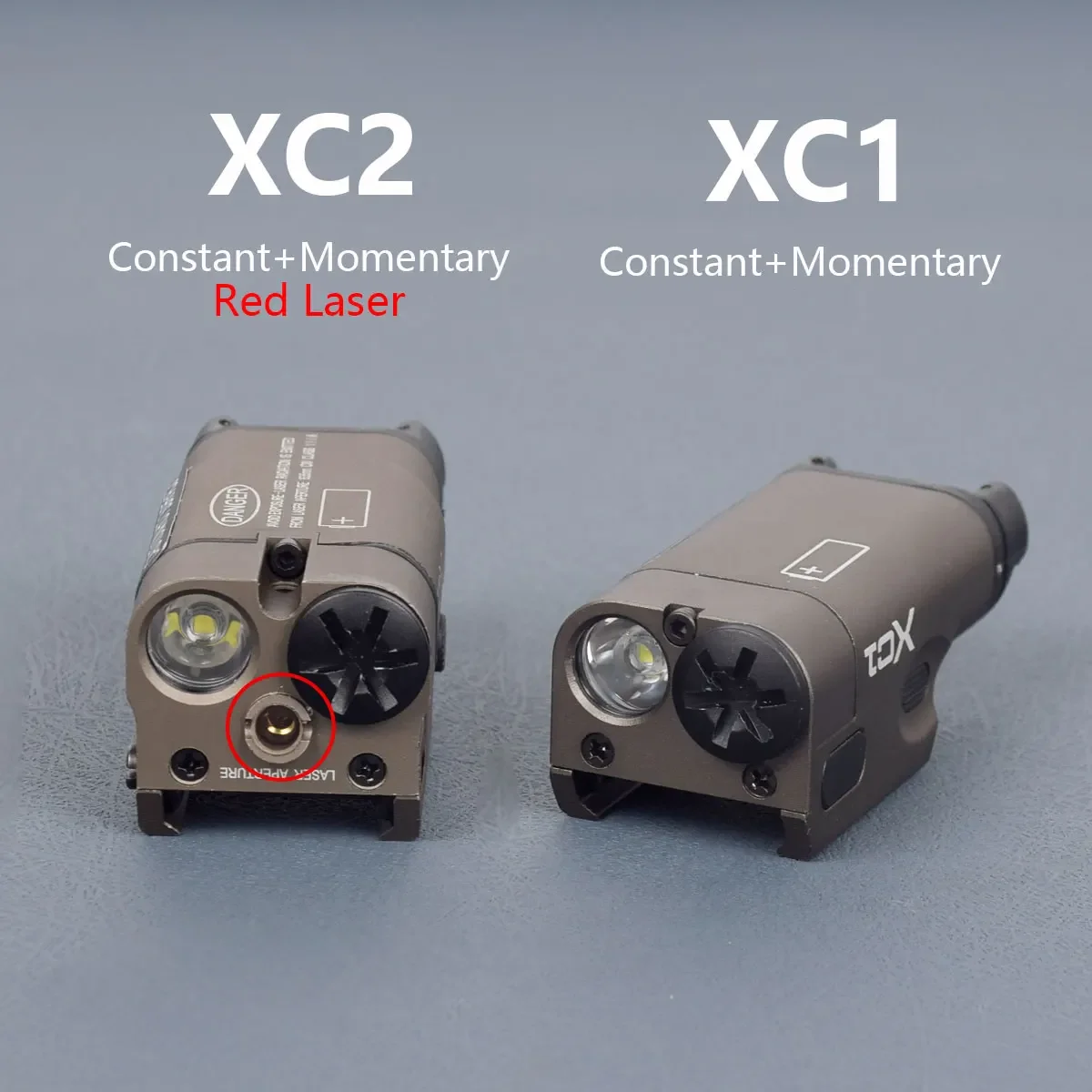 Luz láser táctica SureFire XC2 Red Dot XC1 arma explorador caza linterna LED para pistola Airsoft Glock 17 19 ajuste riel de 20mm - imagen 4