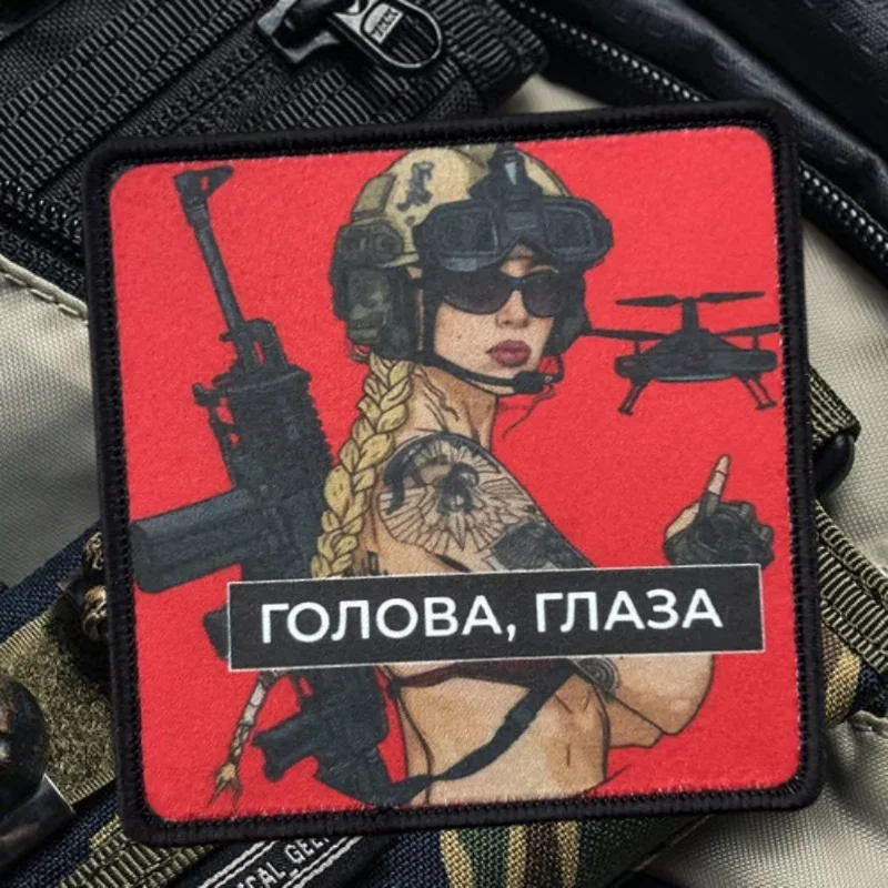 Parche estampado de chica Sexy, chaleco táctico, sombreros con gancho y bucle, insignia de moral, mochila, pegatinas decorativas, parches para brazalete para ropa - imagen 5