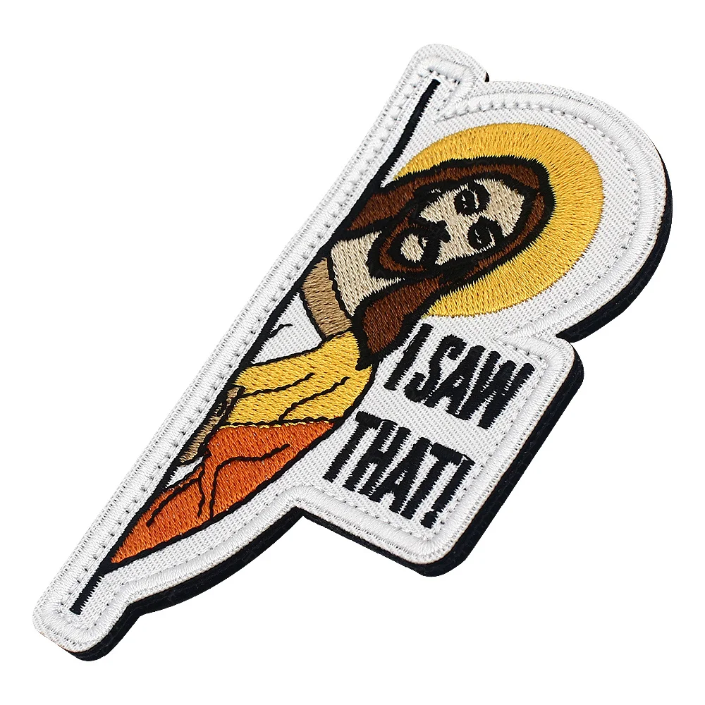 Parche bordado de humor I Saw That Jesus Peek, decoración de parche táctico divertido para mochila, bolso, portaequipajes, mochila escolar - imagen 5