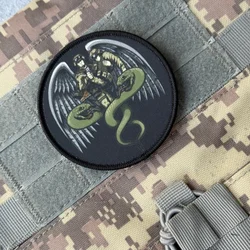 Parche de la Estrella de la Vida del Ángel Médico, Insignia Táctica de Moral, Parches Impresos con Gancho y Bucle, Pegatinas Militares para Mochilas del Ejército y Ropa