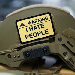 Parche táctico de moral velcro 'I Hate People' – Chevron para mochila