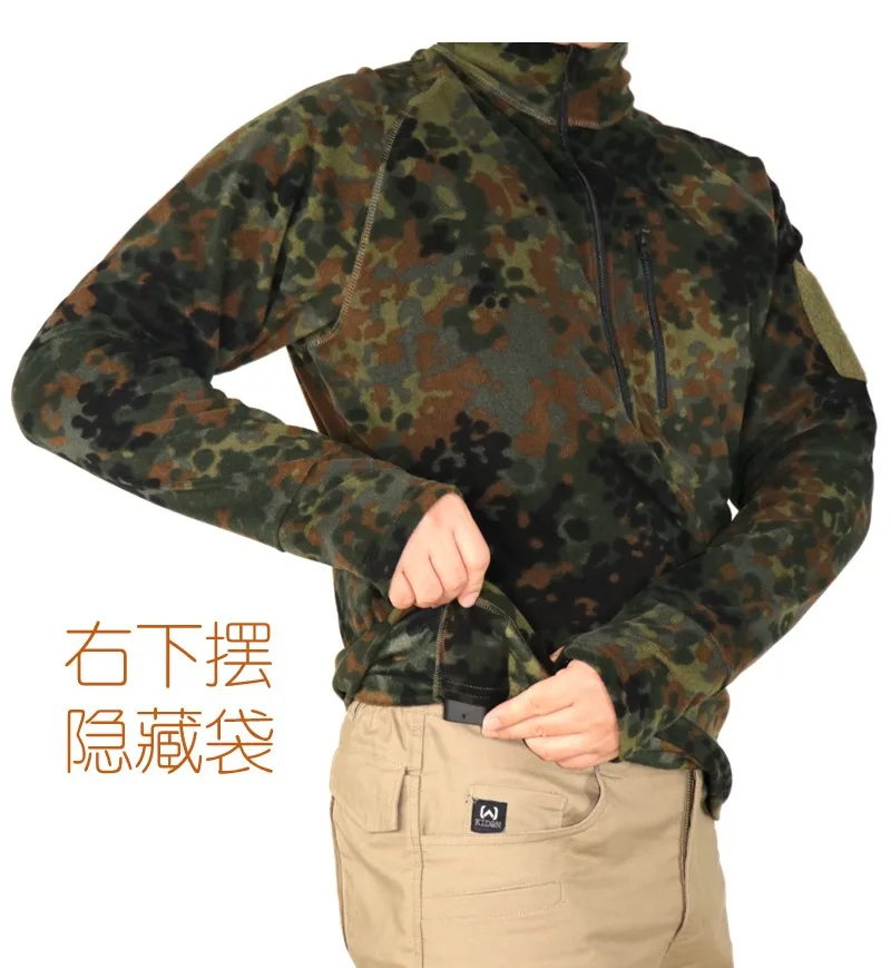 Suéter táctico al aire libre para ir al trabajo, Top transpirable de lana, ropa de lana cálida de alto rendimiento - imagen 5