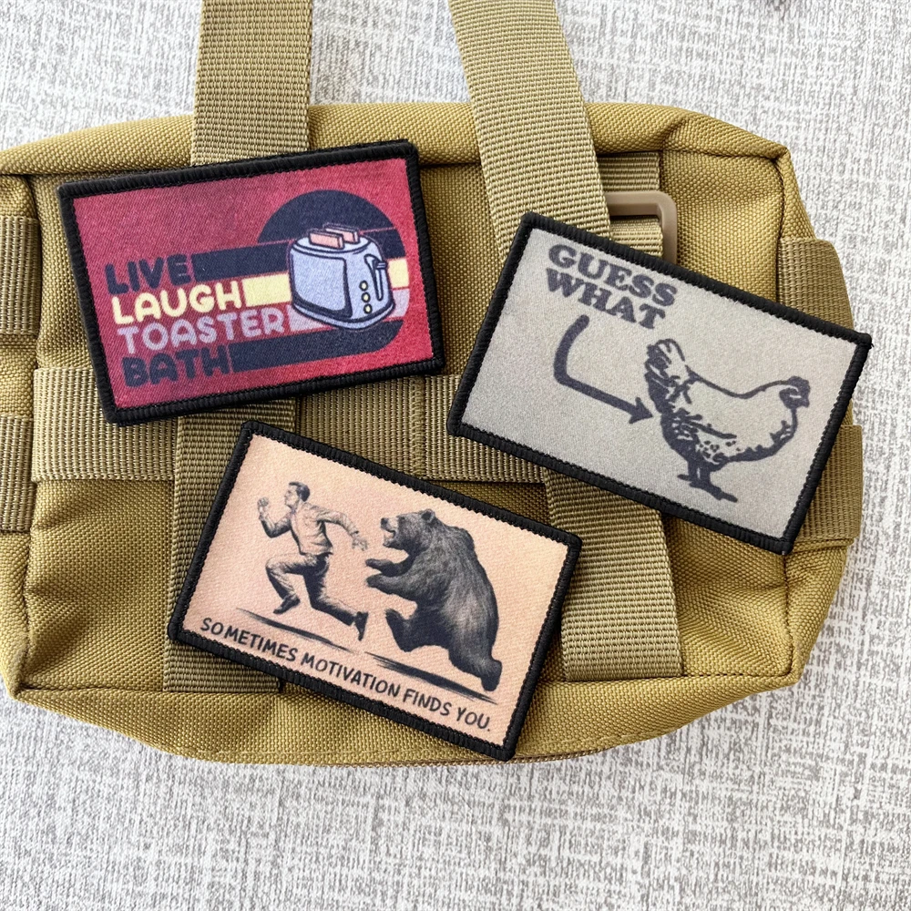 Parches de insignia de moral WEE WOO DRIVER FAFO, mochila táctica, pegatina de calavera rosa con gancho y bucle impreso - imagen 4