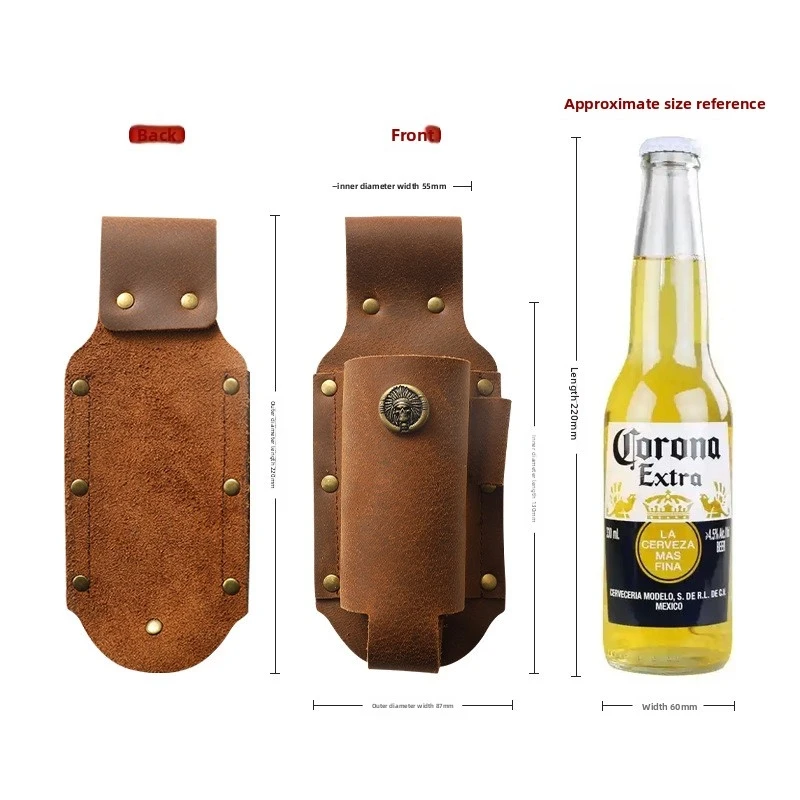 Porta bebidas cinturón de cuero para latas y botellas - imagen 2