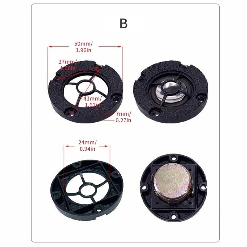 Circde decorativo tweeter aluminio para altavoces 1 pulgada y 1.25 pulgadas Grabado 3D K1KF - imagen 4
