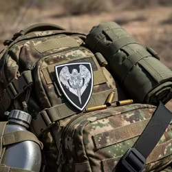 Parche táctico bordado arcángel guerrero velcro mochila y chaqueta