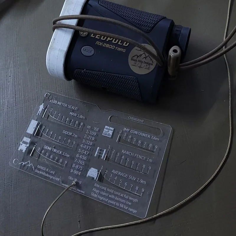 Tarjeta de campo de tiro de caza, tablero de estudio al aire libre, regla de medición portátil - imagen 3