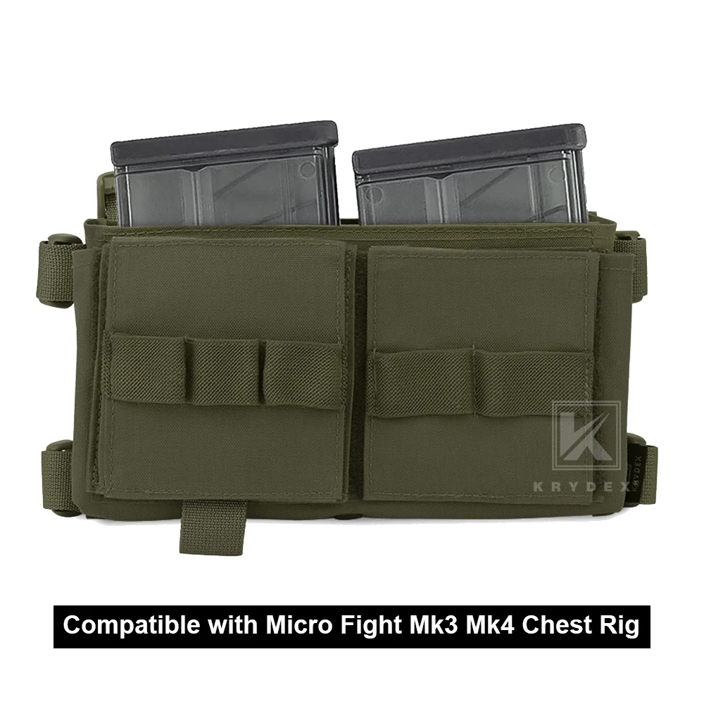 KRYDEX-bolsa táctica para cargador doble, inserto elástico de 7,62mm, soporte HK Mag para MK3 MK4, aparejo de pecho, accesorios de caza - imagen 2