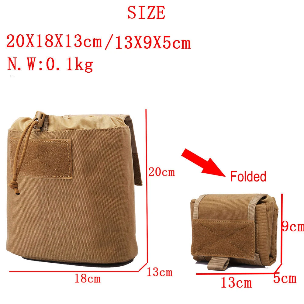 Bolsa táctica plegable Molle para caza al aire libre, riñonera para Airsoft, munición, herramienta de utilidad Mag - imagen 5