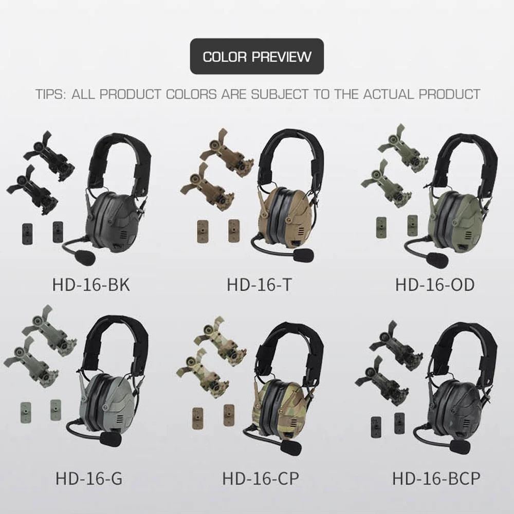 Auriculares tácticos Bluetooth con reducción ruido activa – recargables para caza - imagen 2