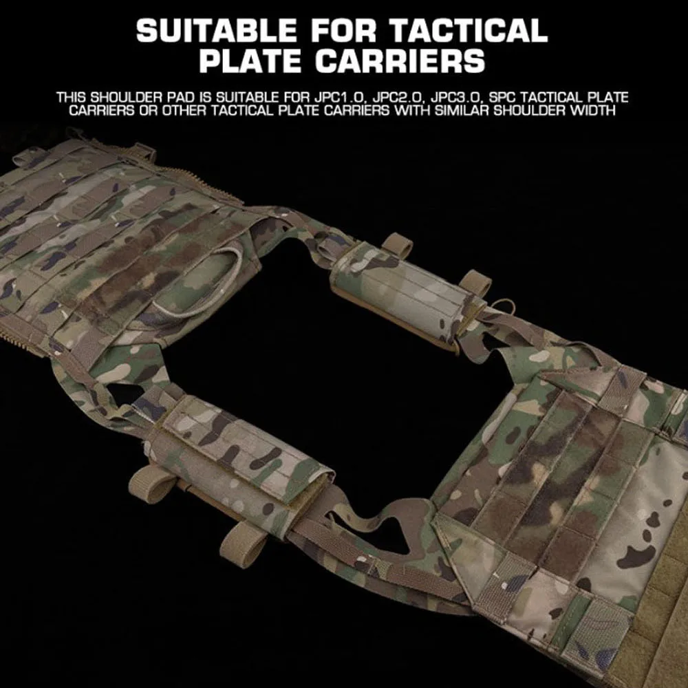 Hombreras de chaleco táctico para SPC JPC1.0/2,0/3,0, portador de placa, cojín de malla transpirable, accesorios acolchados para chaleco Airsoft de caza - imagen 4