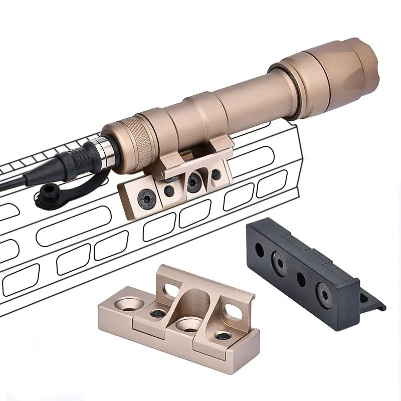 Wadsn-linterna táctica M600 M600C M300A, miniarma de explorador, montaje de luz, aplicar KeyMod, Riel de M-LOK, Base de compensación, lámpara Led de caza - imagen 3