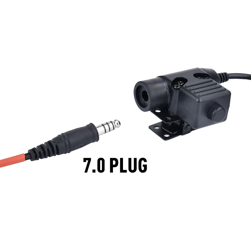 WADSN táctico U94 PTT 7,0 Cable adaptador de auriculares para Walkie Talkie TYT F8 ipsc accesorios Radio Motorola Kenwood - imagen 2