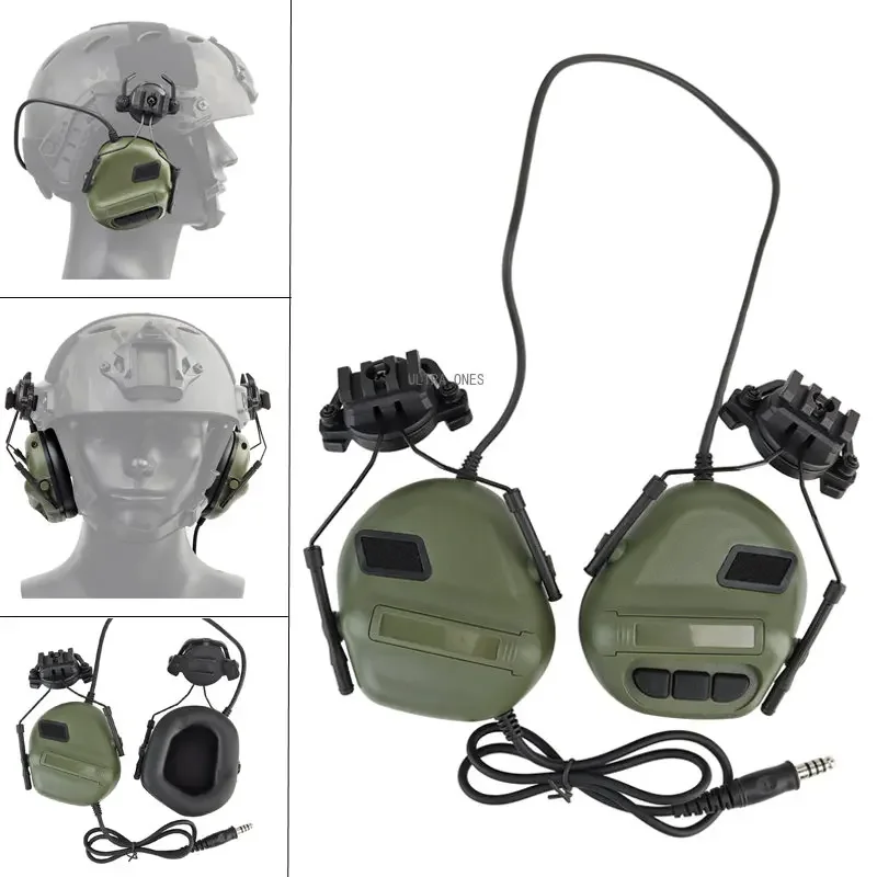 Auriculares tácticos Airsoft Paintball CS juego de guerra comunicación auriculares al aire libre equipo de caza actividades orejeras
