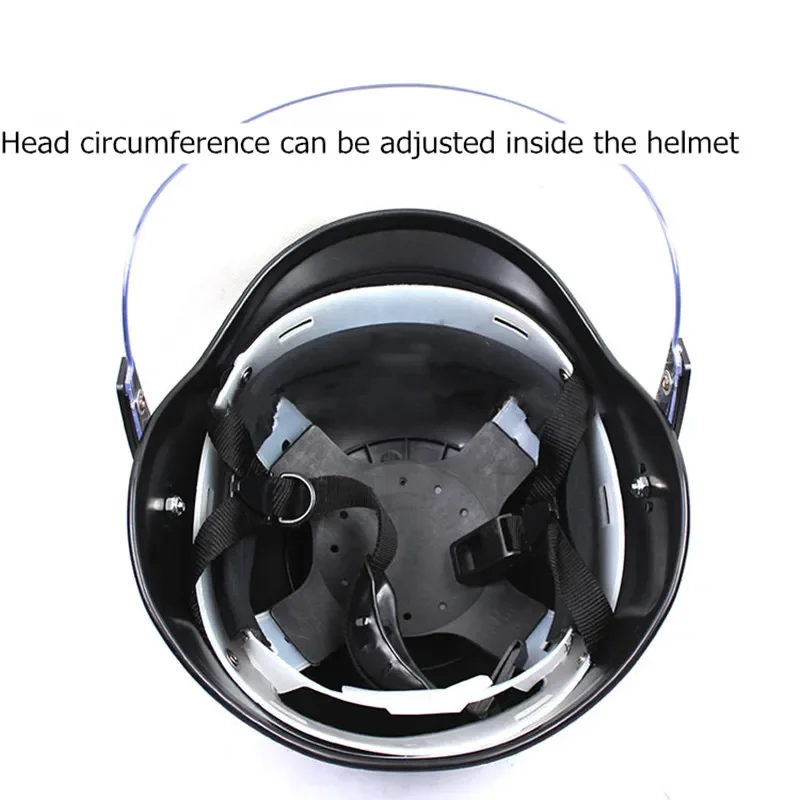 Casco antidisturbios para adultos, protección táctica, protección facial transparente, a prueba de viento, seguridad - imagen 5