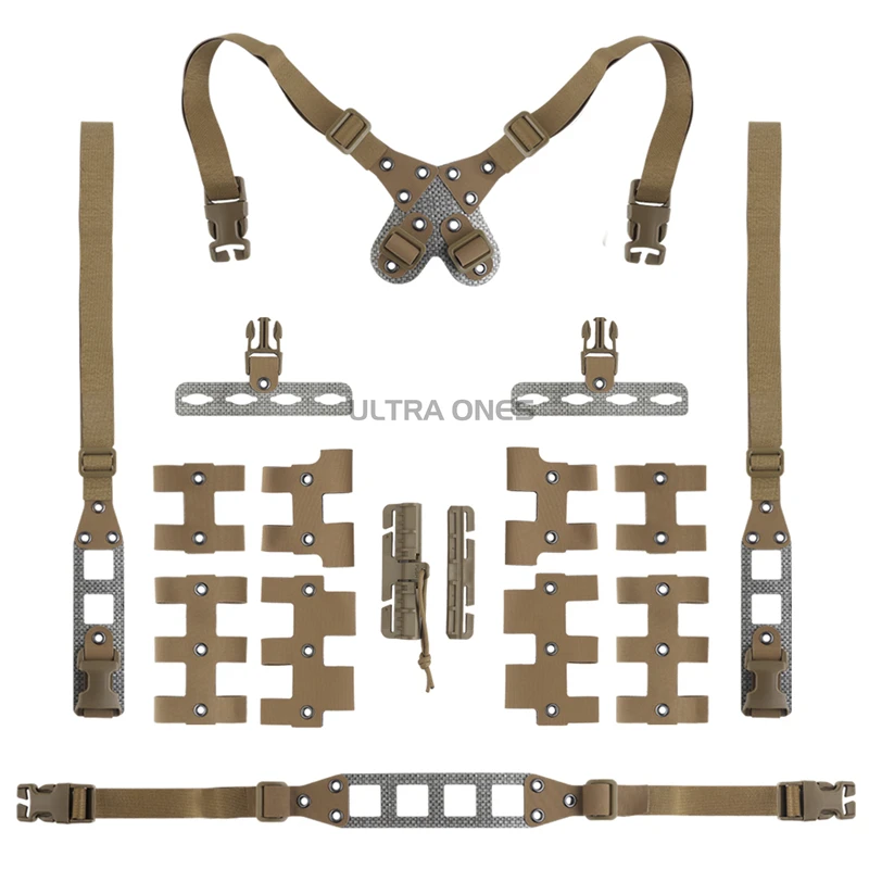 Conjunto de aparejo de pecho para caza al aire libre, chaleco Modular multifunción que se adapta a accesorios MOLLE, aparejo deportivo táctico para Paintball Airsoft - imagen 2